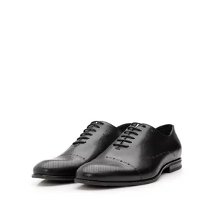 Pantofi barbati eleganti din piele naturala Leofex- 934-2 Negru Box