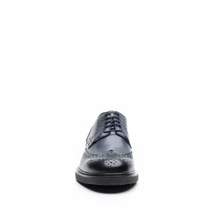 Pantofi  casual barbati Brogue din piele naturala Leofex- 996 Blue box