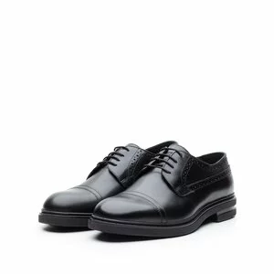 Pantofi casual barbati din piele naturala, Leofex - 1000 Negru Box