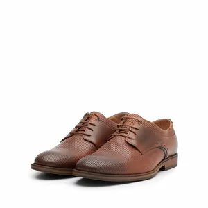 Pantofi casual barbati din piele naturala Leofex - 592 Cognac Box