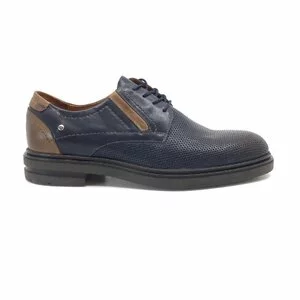 Pantofi casual barbati din piele naturala Leofex - 603 Blue+taupe box