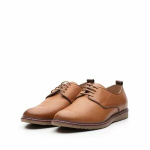 Pantofi casual barbati din piele naturala, Leofex - 839 cognac box