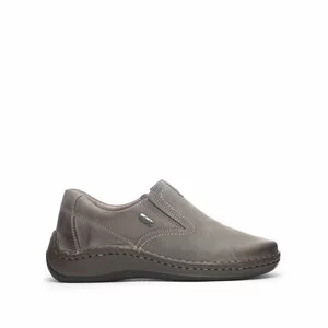 Pantofi casual barbati din piele naturala, Leofex - 919 Gri nabuc