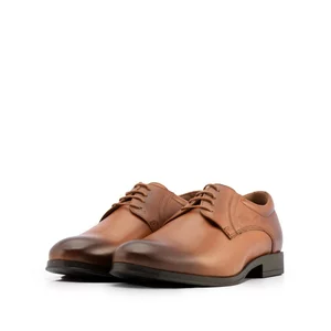 Pantofi casual bărbați din piele naturală, Leofex - Mostra Marcus Cognac Box