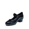 Pantofi casual cu toc damă, din piele naturală - 4397 Negru Lac