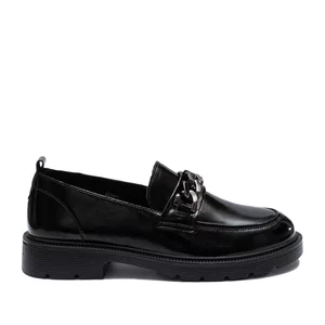 Pantofi casual damă din piele naturală - 4405 Negru Naplac