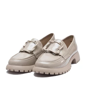 Pantofi casual damă din piele naturală - 4423 Crem Naplac
