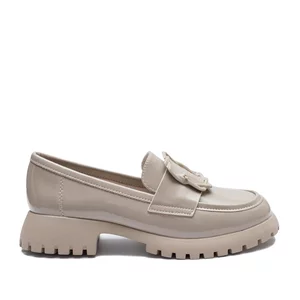Pantofi casual damă din piele naturală - 4423 Crem Naplac