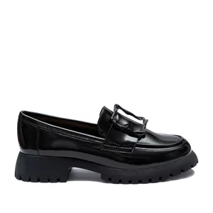 Pantofi casual damă din piele naturală - 4423 Negru Naplac
