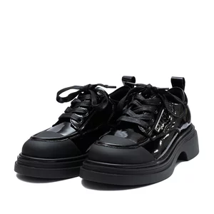 Pantofi casual damă din piele naturală, Epica - 4422 Negru Lac