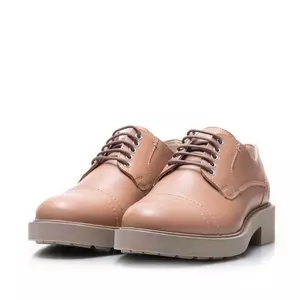 Pantofi casual damă din piele naturală,Leofex - 372 Taupe box
