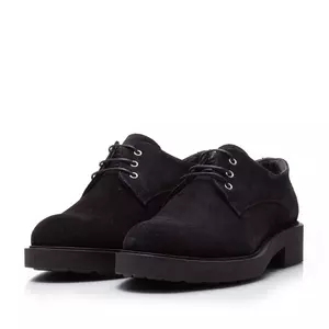 Pantofi casual damă din piele naturală,Leofex - 377 Negru velur