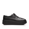 Pantofi casual damă din piele naturală,Leofex - 397 Negru Box