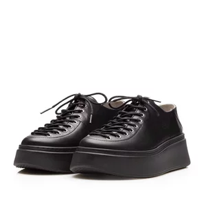 Pantofi casual damă din piele naturală,Leofex - 397 Negru Box