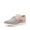 Pantofi casual dama, perforati din piele naturala,Leofex - 022 bej zebra box