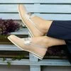 Pantofi dama casual din piele naturala - 031 Roz argintiu box