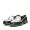 Pantofi casual dama din piele naturala, Leofex - 188 Blue Box