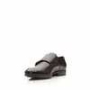 Pantofi eleganți bărbați cu catarame din piele naturală, Leofex - 576-1 Mogano Box