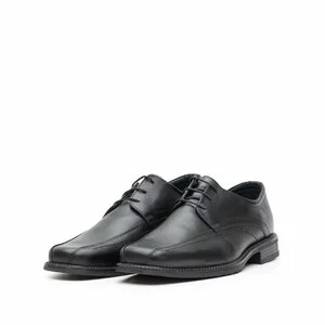Pantofi eleganti barbati din piele naturala cu varf patrat, Leofex - 607 negru box