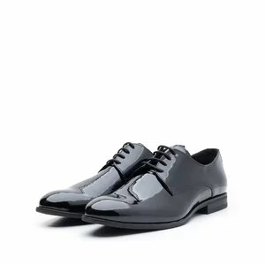 Pantofi eleganti barbati din piele naturala, Leofex - 112-2 negru lac