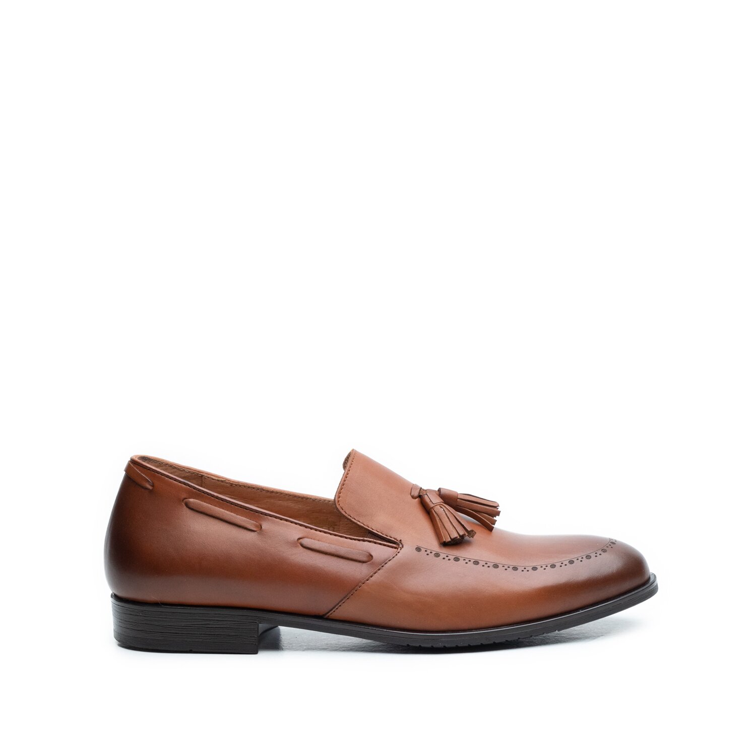 Pantofi eleganti barbati din piele naturala,Leofex - 515 Cognac Box