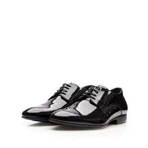Pantofi eleganti barbati din piele naturala,Leofex - 522 x Negru Lac