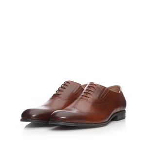 Pantofi eleganti barbati din piele naturala Leofex-581 Cognac Box