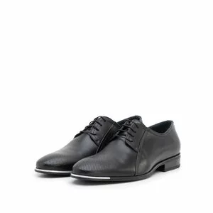 Pantofi eleganti barbati din piele naturala,Leofex - 743 Negru box