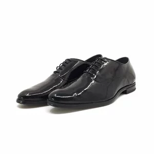 Pantofi eleganti  barbati din piele naturala, Leofex - 744-1 negru lac