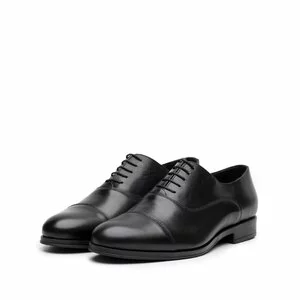 Pantofi eleganti  barbati din piele naturala, Leofex - 890-1 Negru Box