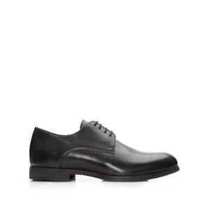 Pantofi eleganti barbati din piele naturala,Leofex - Mostra Valentin Negru Box