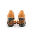 Pantofi eleganți damă decupați, din piele naturală - 21114 Galben Box