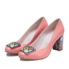 Pantofi eleganți damă din piele naturală - 187 Coral Box