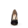Pantofi eleganți damă din piele naturală - 21164 Negru Velur