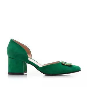 Pantofi eleganți damă din piele naturală - 23019 Verde Velur