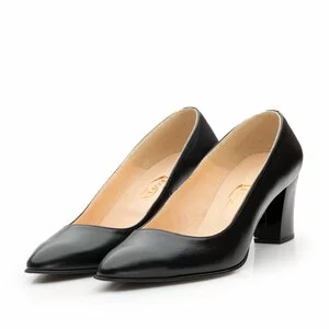 Pantofi eleganți damă din piele naturală, Leofex - 558 Negru