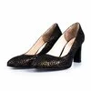 Pantofi eleganți damă din piele naturală - Eliza Negru Velur