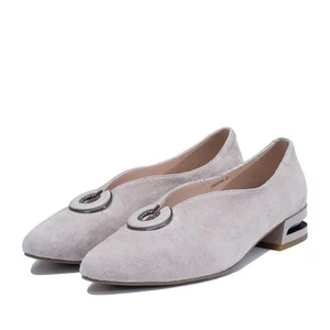 Pantofi eleganți damă din piele naturală, Karisma - 4399 Taupe Velur