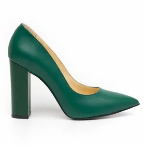 Pantofi eleganți damă din piele naturală, Leofex - 871 Verde Box