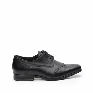 Pantofi eleganți bărbați din piele naturală, Leofex - 780 Negru Box