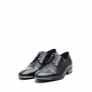 Pantofi barbati eleganti din piele naturala Leofex - 820-1 negru