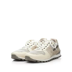 Pantofi sport barbati din piele naturala, Leofex - 665 Crem box+mash