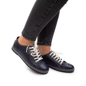 Pantofi sport dama din piele naturala, Leofex- 047 Blue box