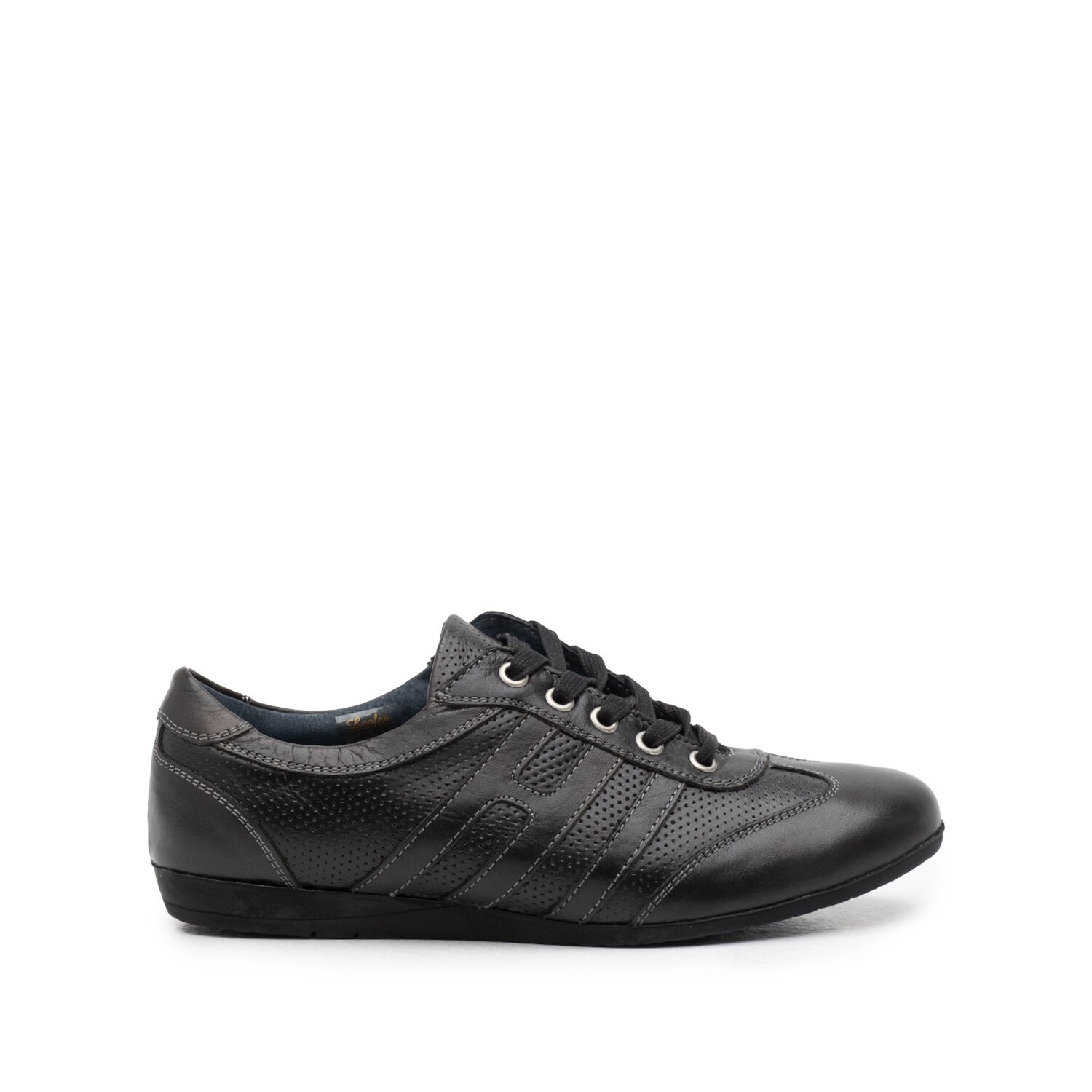 Pantofi sport dama din piele naturala, Leofex - 552 Negru Box
