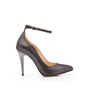Pantofi stiletto damă din piele naturală - 29175 Antracit box