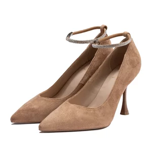 Pantofi stiletto damă, Epica - 4390 Cappuccino Textil