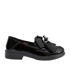 Pantofi casual damă din piele naturală - 4436 Negru Naplac