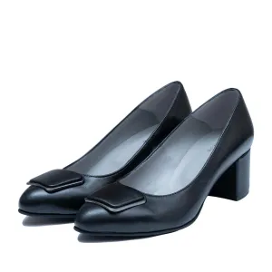 Pantofi eleganți damă din piele naturală - 186 Negru Box