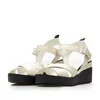 Sandale cu platforma dama din piele naturala, Leofex - 401 Crem Box