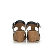 Sandale cu platformă damă din piele naturală, Leofex – 534-1 Negru Box